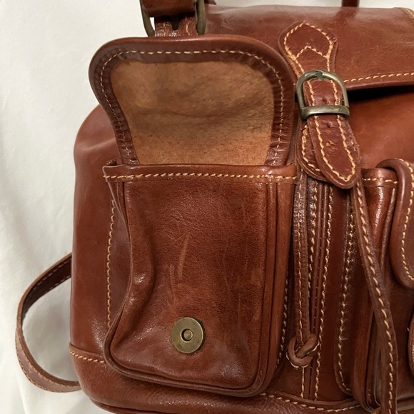 Handmade Italian leather backpack purchased from Rialto bridge family merchant! main image 6